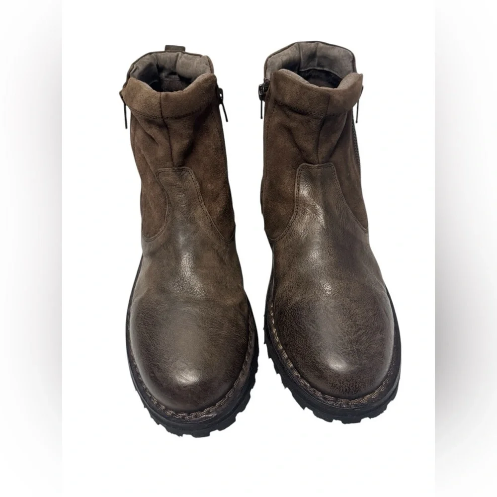 Roan Womens Danni Testa Di Moro Brown Ankle Boots Size 9
